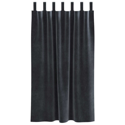 Verdunkelungsvorhänge 2 pcs Dunkelgrau 140 x 175 cm Samt