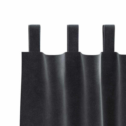 vidaXL Rideaux occultants 2 pcs Gris foncé 140 x 245 cm Velours