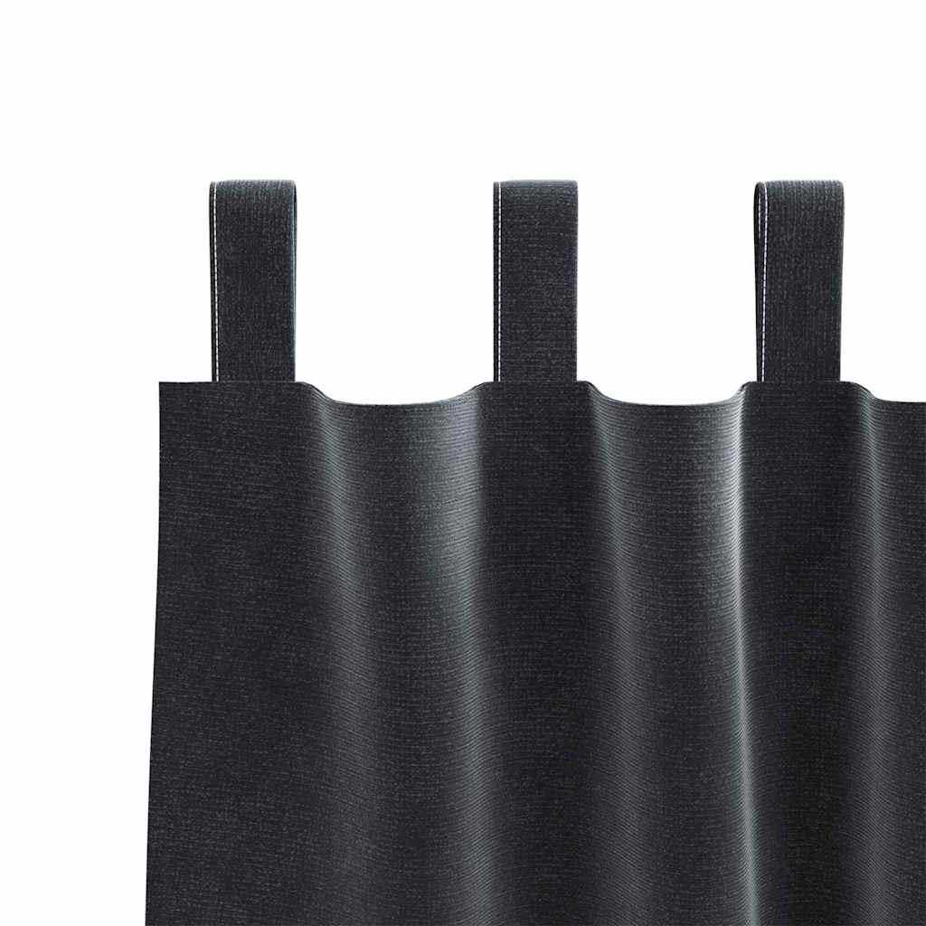 vidaXL Rideaux occultants 2 pcs Gris foncé 140 x 260 cm Velours