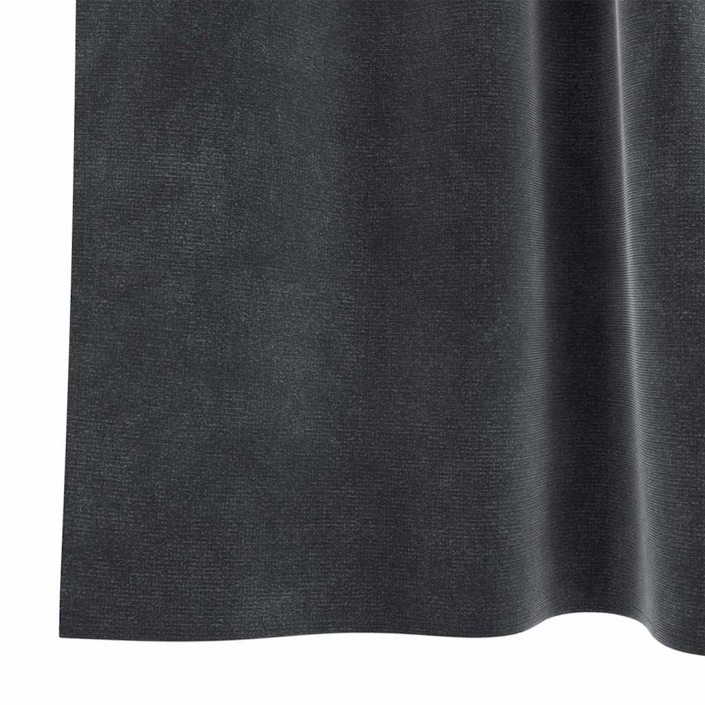 vidaXL Rideaux occultants 2 pcs Gris foncé 140 x 260 cm Velours