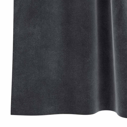 vidaXL Rideaux occultants 2 pcs Gris foncé 140 x 260 cm Velours