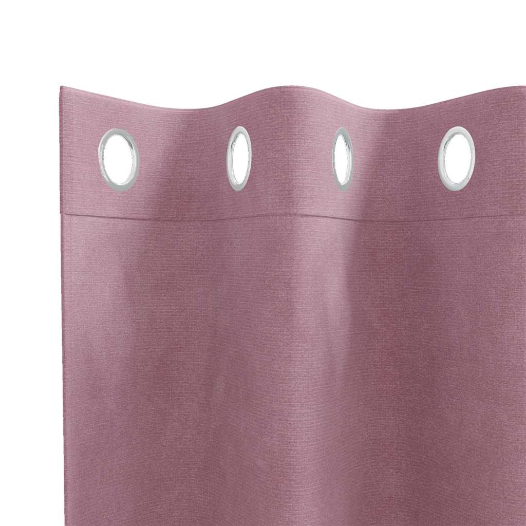 vidaXL Rideaux occultants 2 pcs Rose foncé 140 x 140 cm Velours