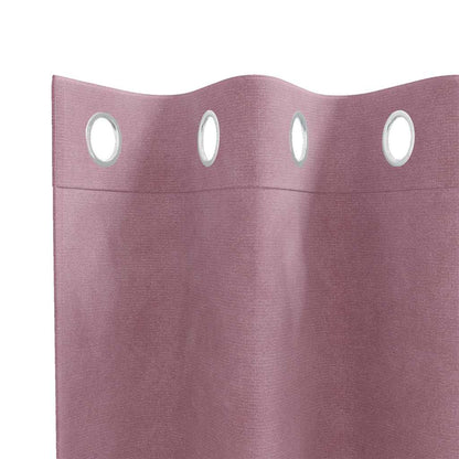 vidaXL Rideaux occultants 2 pcs Rose foncé 140 x 140 cm Velours