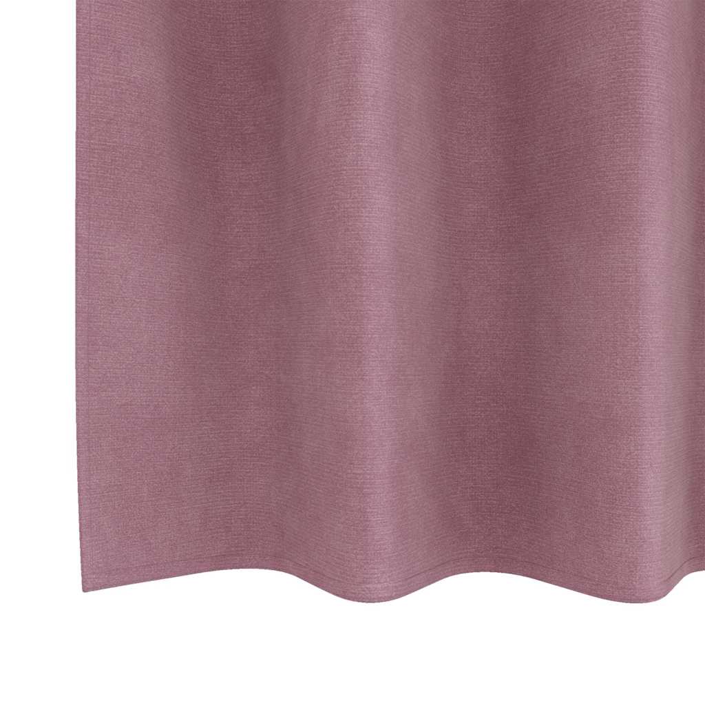 vidaXL Rideaux occultants 2 pcs Rose foncé 140 x 140 cm Velours