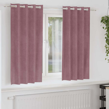 Verdunkelungsvorhänge 2 pcs Dunkelrosa 140 x 175 cm Samt