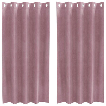 vidaXL Rideaux occultants 2 pcs Rose foncé 140 x 175 cm Velours