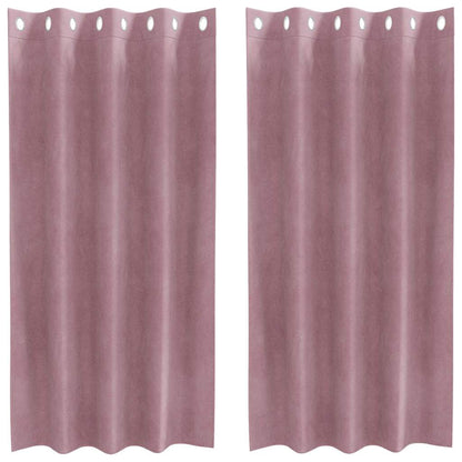 Verdunkelungsvorhänge 2 pcs Dunkelrosa 140 x 175 cm Samt