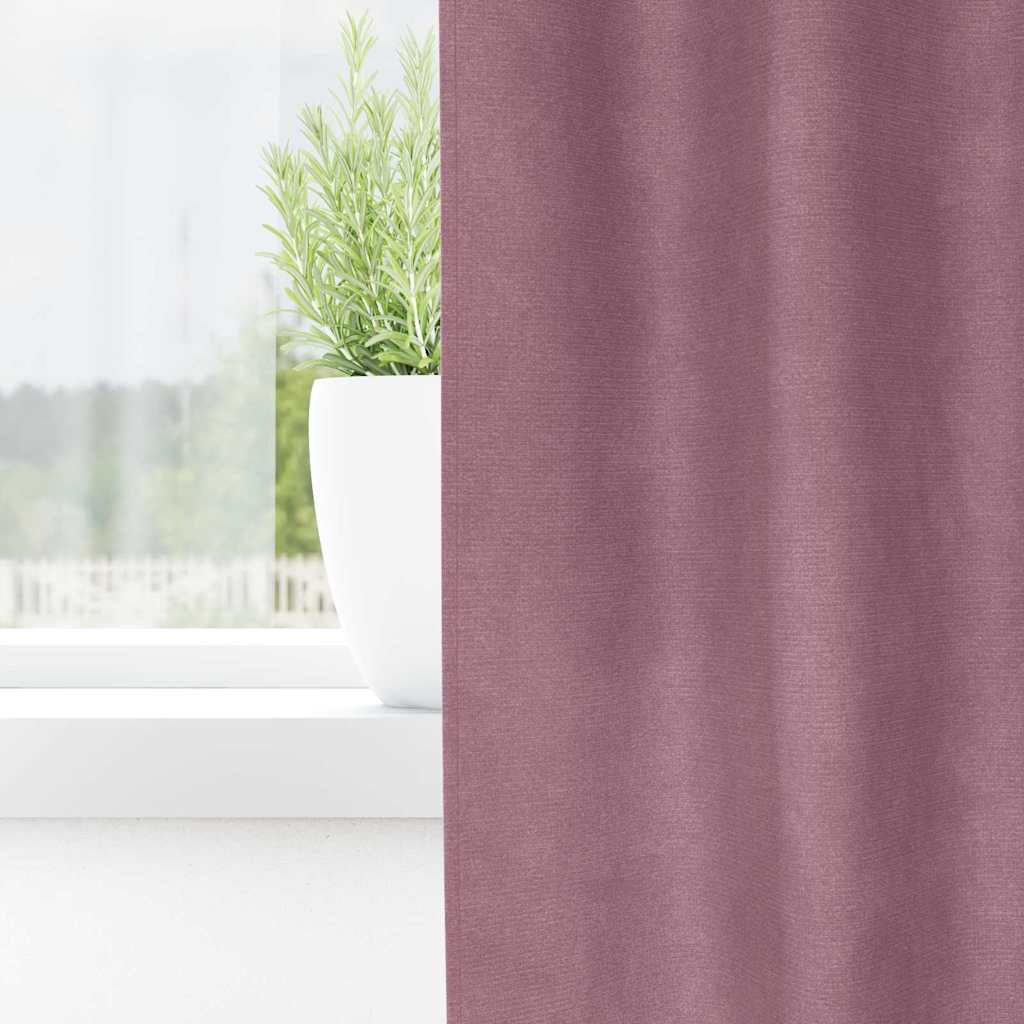 vidaXL Rideaux occultants 2 pcs Rose foncé 140 x 245 cm Velours