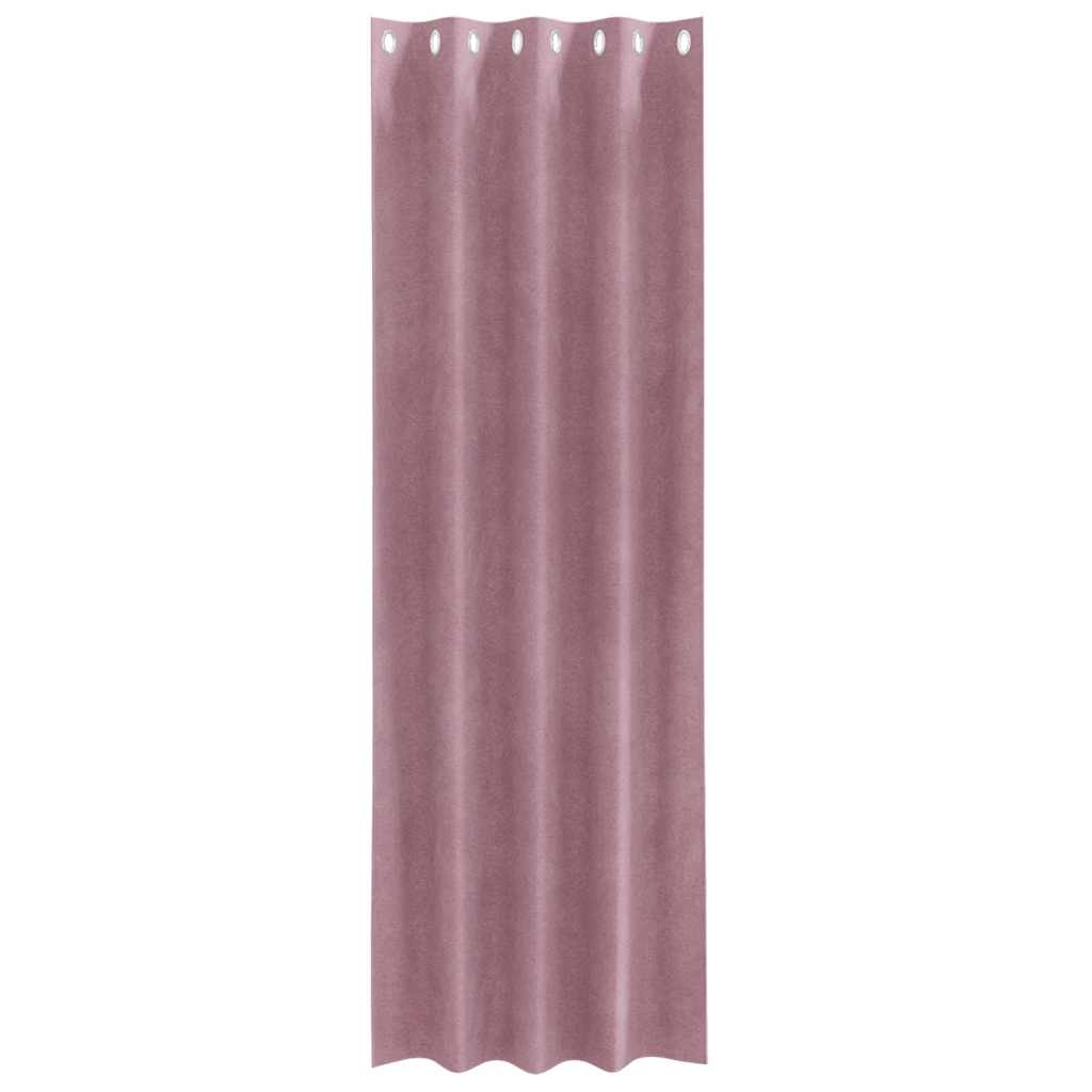 vidaXL Rideaux occultants 2 pcs Rose foncé 140 x 245 cm Velours