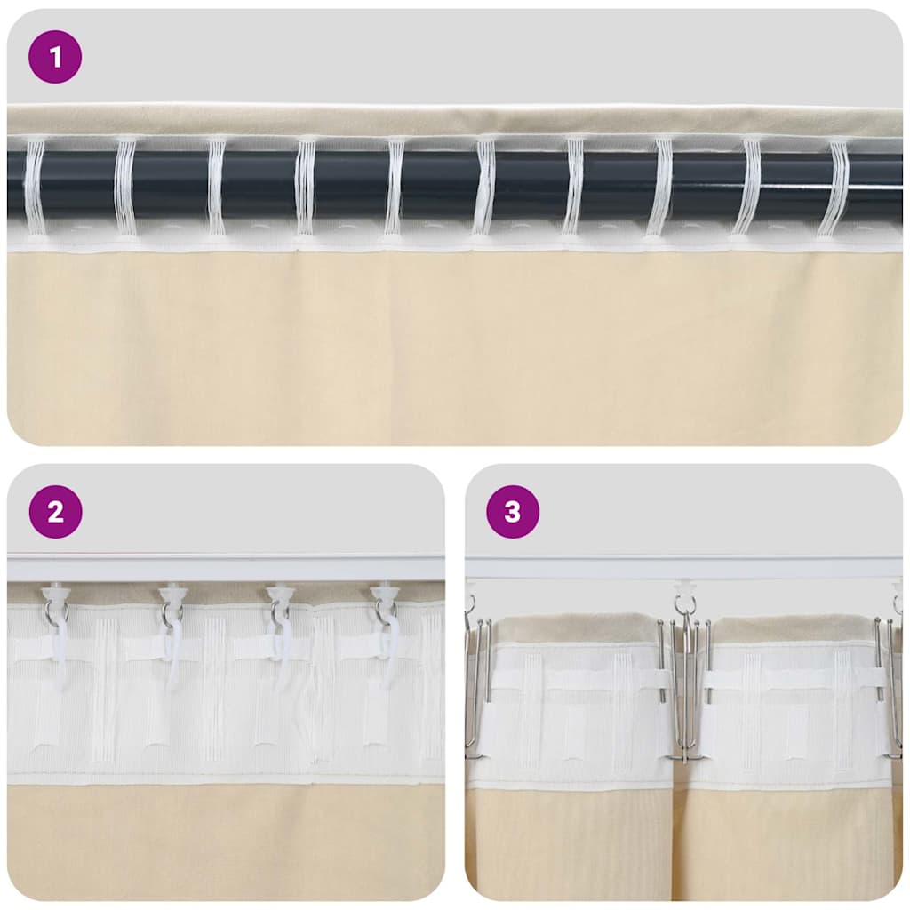 Verdunkelungsvorhänge 2 pcs Dunkelrosa 140 x 140 cm Samt