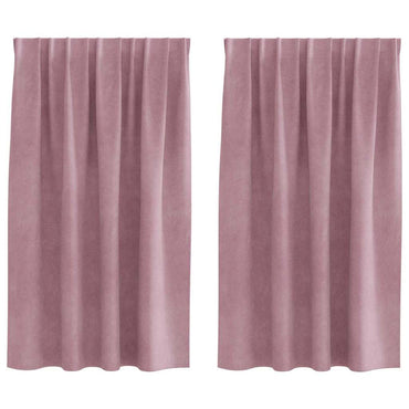 vidaXL Verdunkelungsvorhänge 2 pcs Dunkelrosa 140 x 140 cm Samt