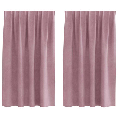 Verdunkelungsvorhänge 2 pcs Dunkelrosa 140 x 140 cm Samt