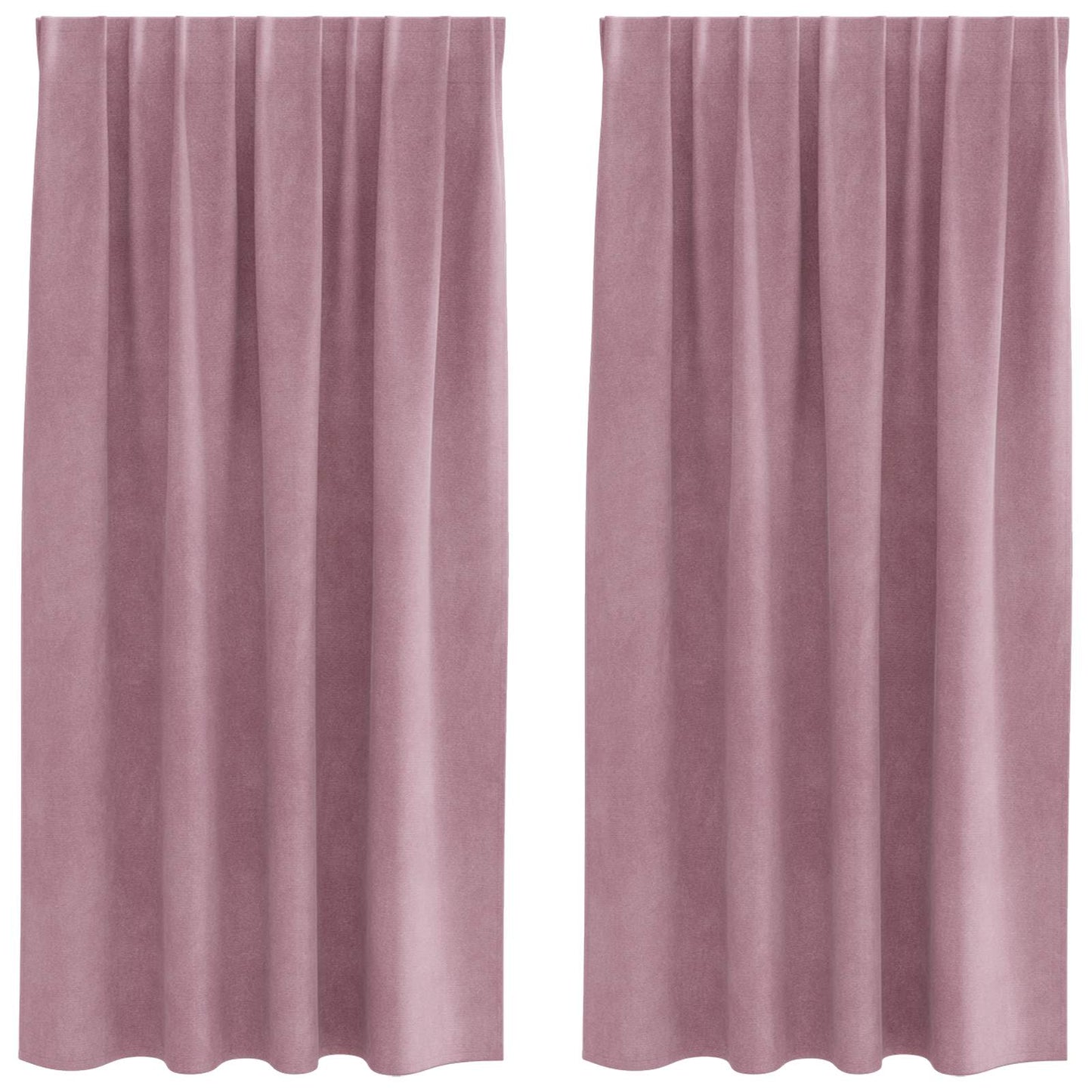 Verdunkelungsvorhänge 2 pcs Dunkelrosa 140 x 175 cm Samt