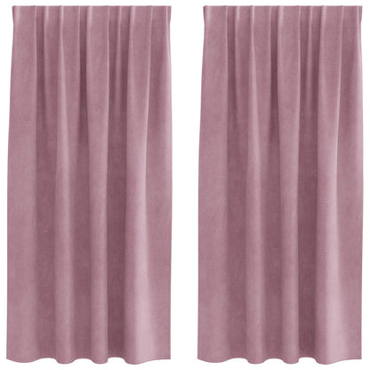 Verdunkelungsvorhänge 2 pcs Dunkelrosa 140 x 175 cm Samt