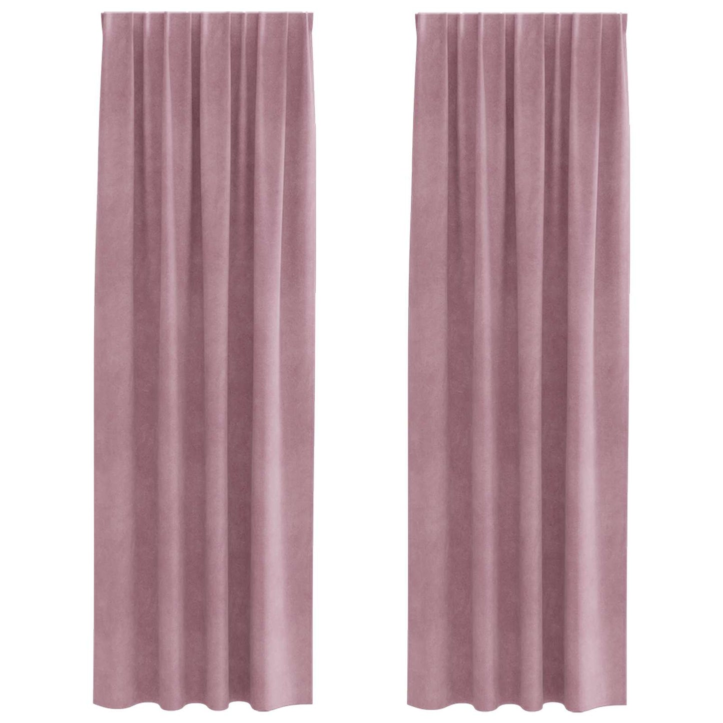 vidaXL Rideaux occultants 2 pcs Rose foncé 140 x 245 cm Velours