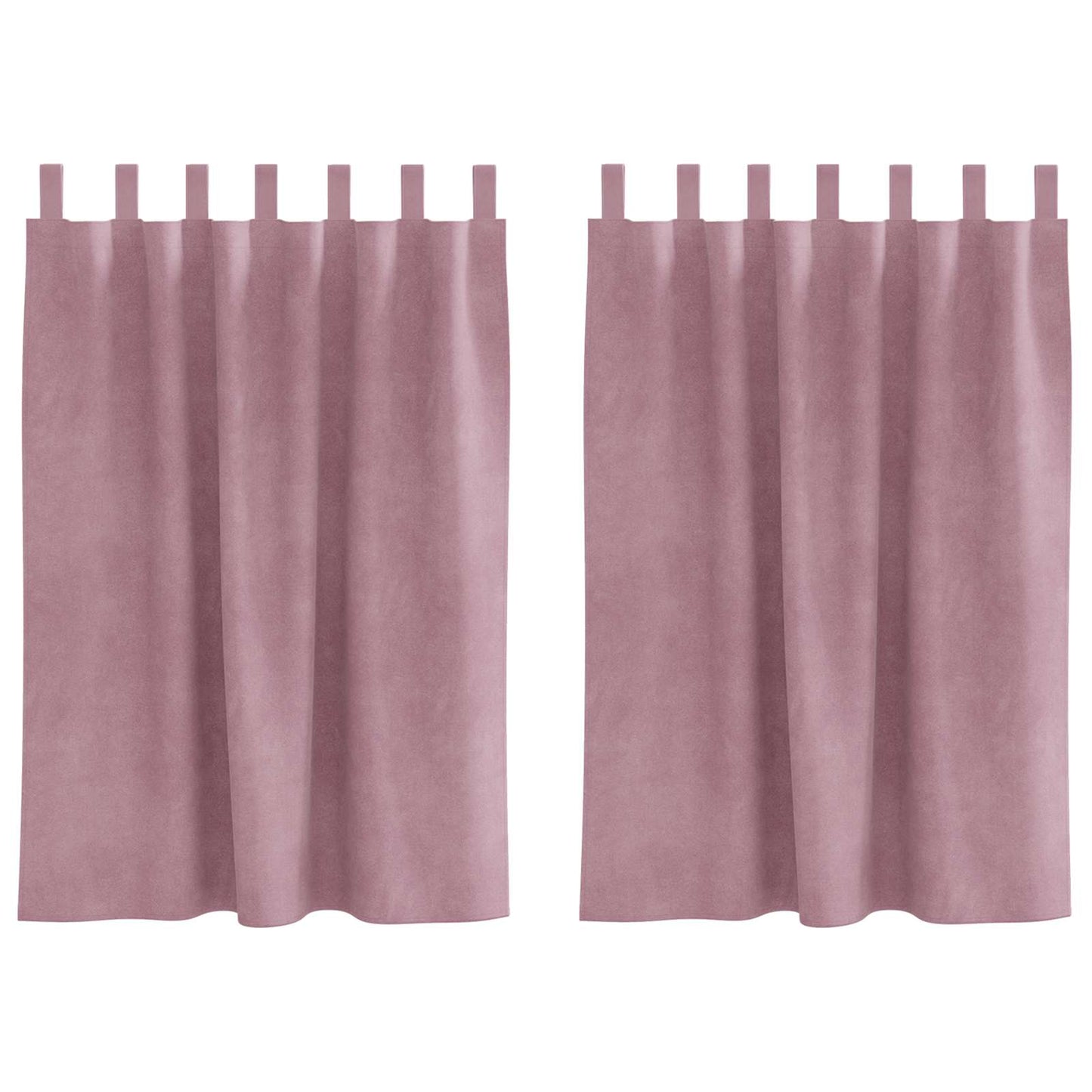 Verdunkelungsvorhänge 2 pcs Dunkelrosa 140 x 140 cm Samt