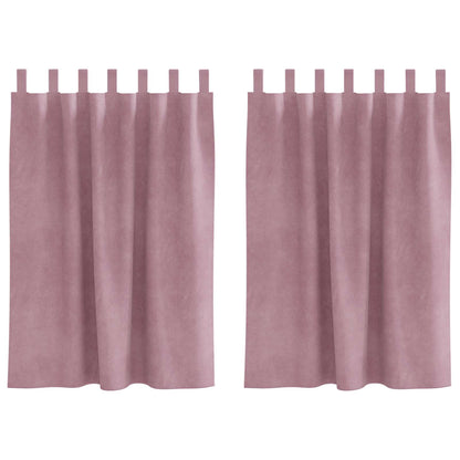 Verdunkelungsvorhänge 2 pcs Dunkelrosa 140 x 140 cm Samt