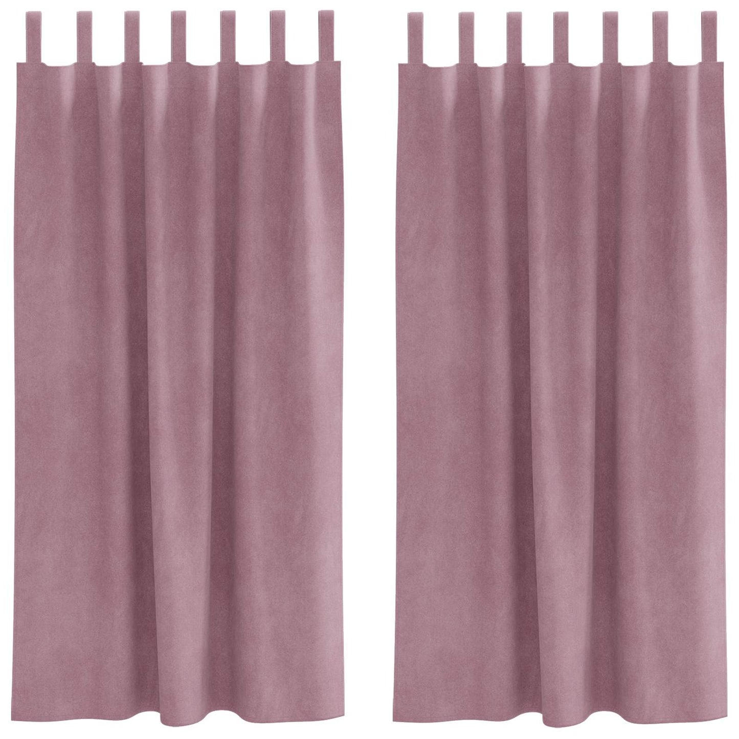 Verdunkelungsvorhänge 2 pcs Dunkelrosa 140 x 175 cm Samt