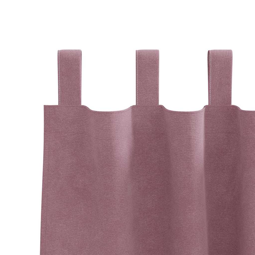 vidaXL Verdunkelungsvorhänge 2 pcs Dunkelrosa 140 x 245 cm Samt