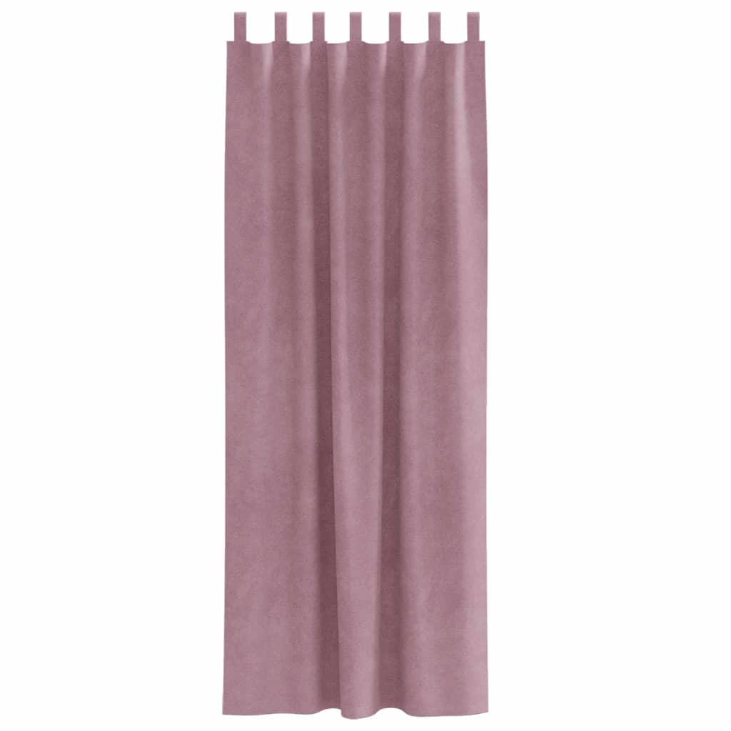 vidaXL Verdunkelungsvorhänge 2 pcs Dunkelrosa 140 x 245 cm Samt