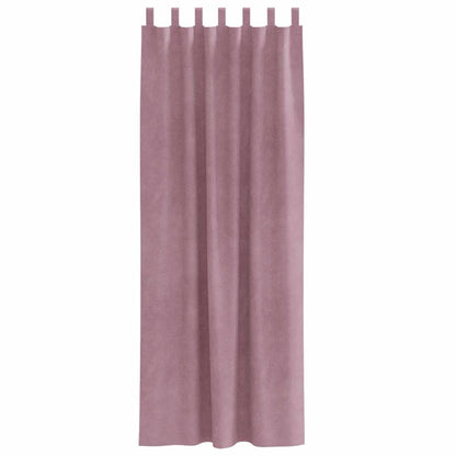 vidaXL Verdunkelungsvorhänge 2 pcs Dunkelrosa 140 x 245 cm Samt