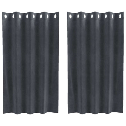 vidaXL Verdunkelungsvorhänge 2 pcs Hellgrau 140 x 140 cm Samt