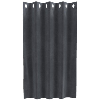 vidaXL Verdunkelungsvorhänge 2 pcs Hellgrau 140 x 140 cm Samt