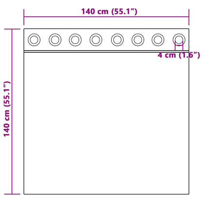 vidaXL Verdunkelungsvorhänge 2 pcs Hellgrau 140 x 140 cm Samt