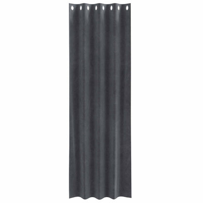 vidaXL Verdunkelungsvorhänge 2 pcs Hellgrau 140 x 245 cm Samt