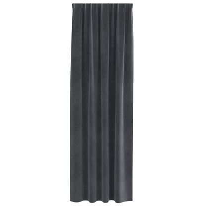 vidaXL Verdunkelungsvorhänge 2 pcs Hellgrau 140 x 260 cm Samt