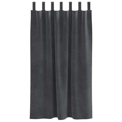 Verdunkelungsvorhänge 2 pcs Hellgrau 140 x 175 cm Samt