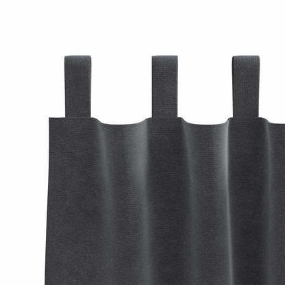 vidaXL Verdunkelungsvorhänge 2 pcs Hellgrau 140 x 225 cm Samt