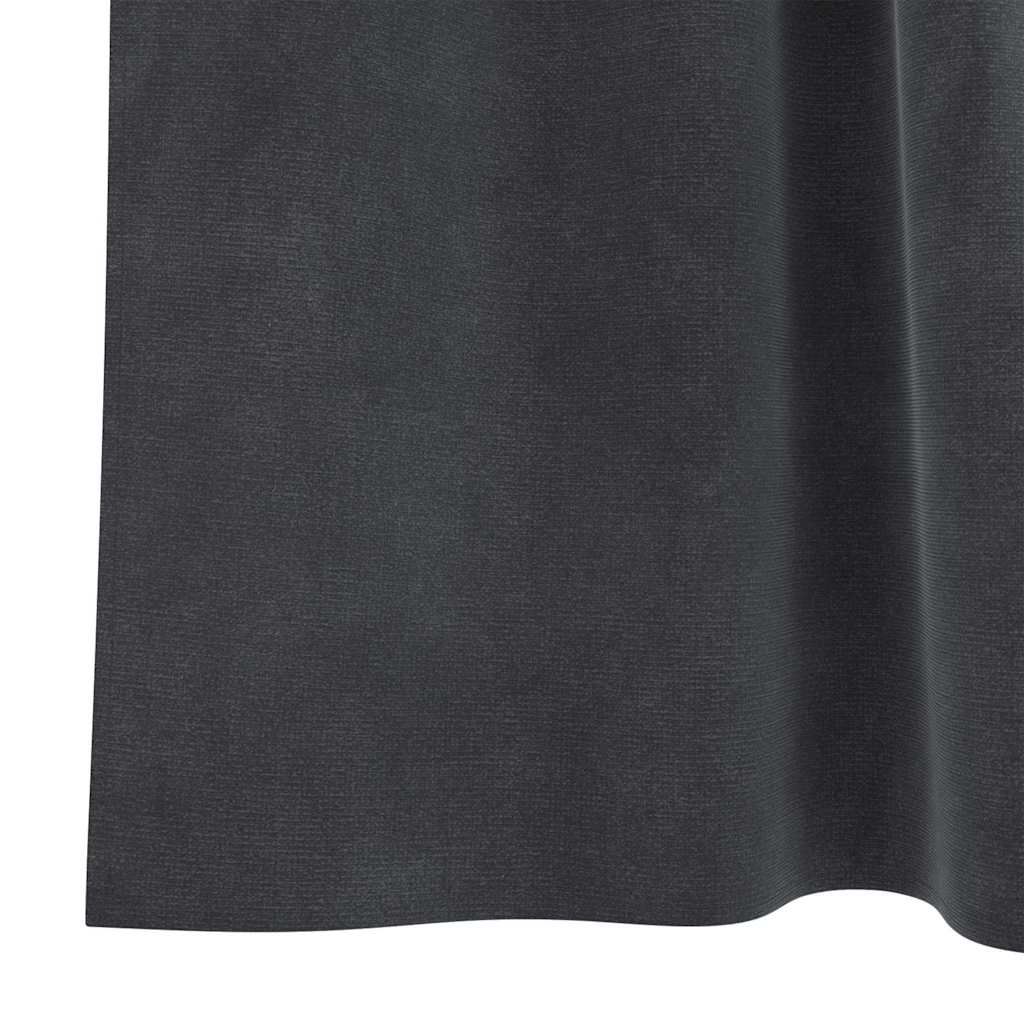 vidaXL Verdunkelungsvorhänge 2 pcs Hellgrau 140 x 225 cm Samt