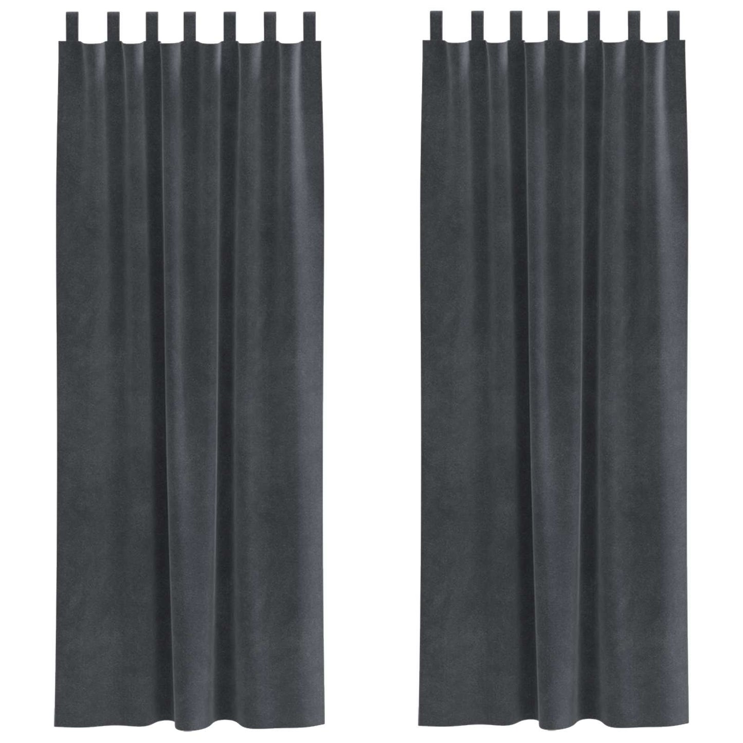 Verdunkelungsvorhänge 2 pcs Hellgrau 140 x 260 cm Samt