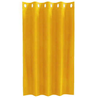 vidaXL Verdunkelungsvorhänge 2 pcs Senfgelb 140 x 140 cm Samt