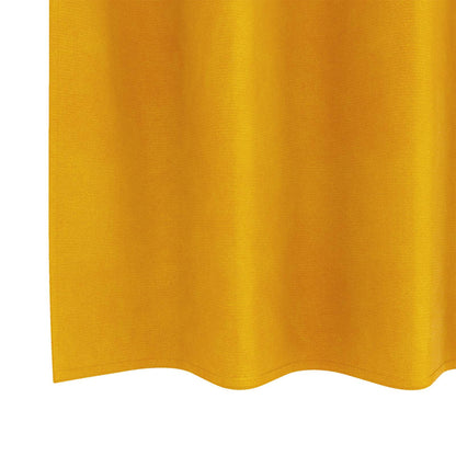 vidaXL Verdunkelungsvorhänge 2 pcs Senfgelb 140 x 225 cm Samt