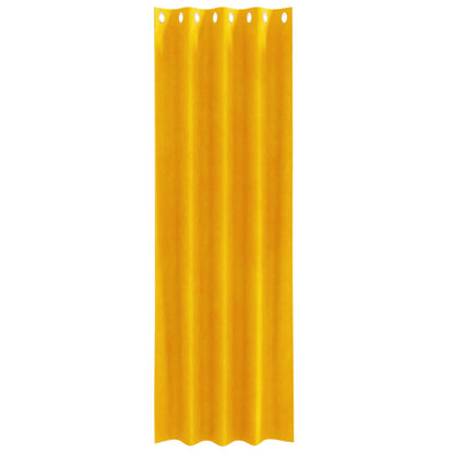 vidaXL Verdunkelungsvorhänge 2 pcs Senfgelb 140 x 225 cm Samt