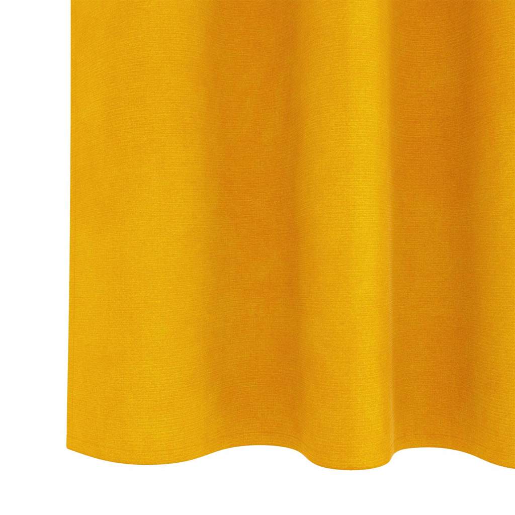 vidaXL Verdunkelungsvorhänge 2 pcs Senfgelb 140 x 225 cm Samt