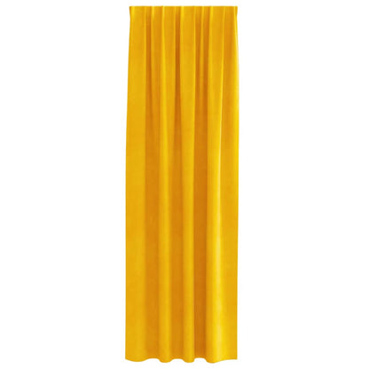 vidaXL Verdunkelungsvorhänge 2 pcs Senfgelb 140 x 225 cm Samt