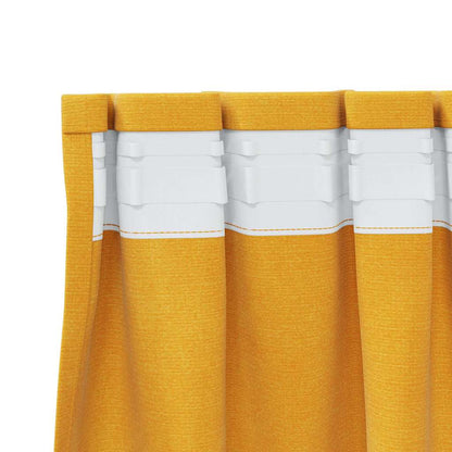 vidaXL Verdunkelungsvorhänge 2 pcs Senfgelb 140 x 260 cm Samt