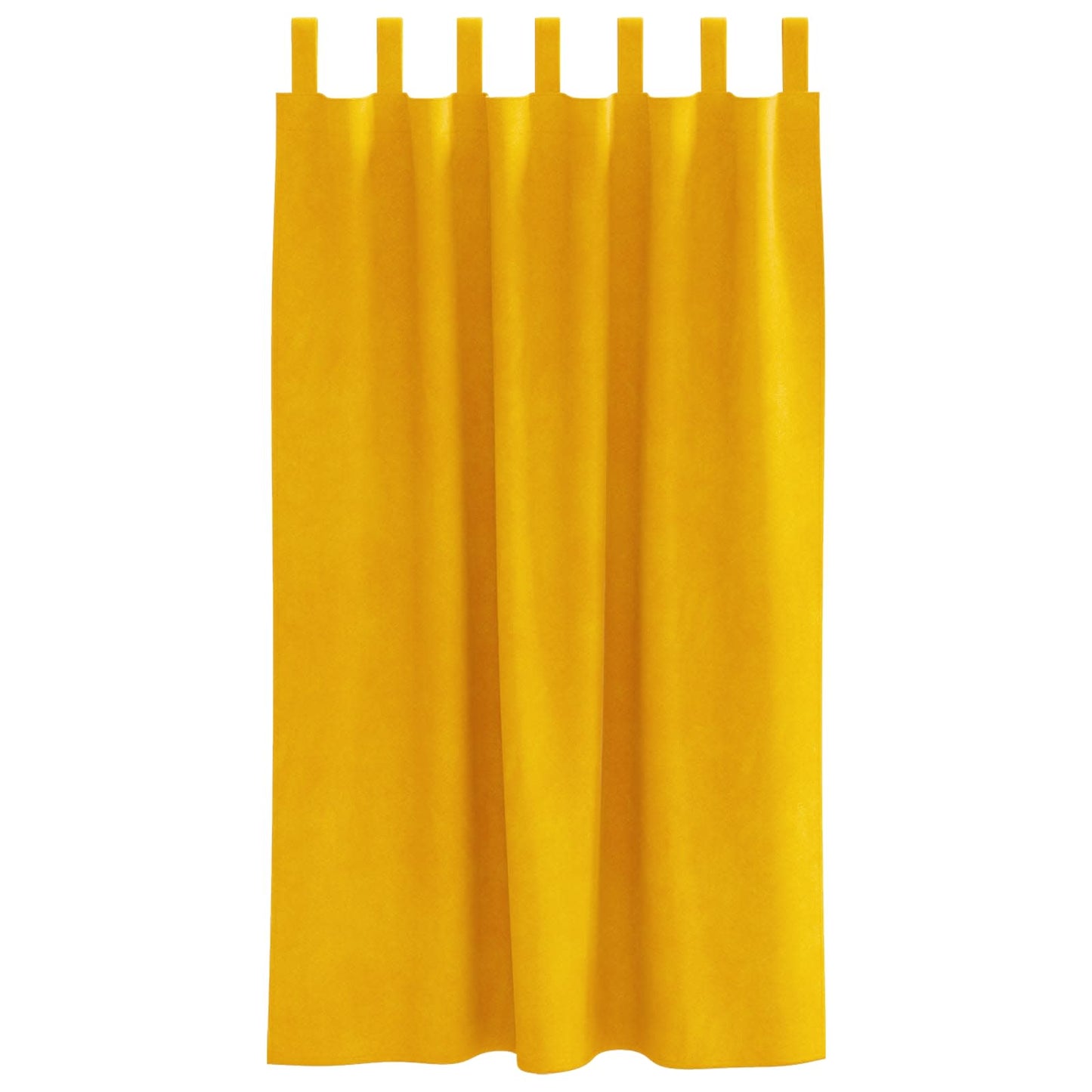 vidaXL Verdunkelungsvorhänge 2 pcs Senfgelb 140 x 175 cm Samt