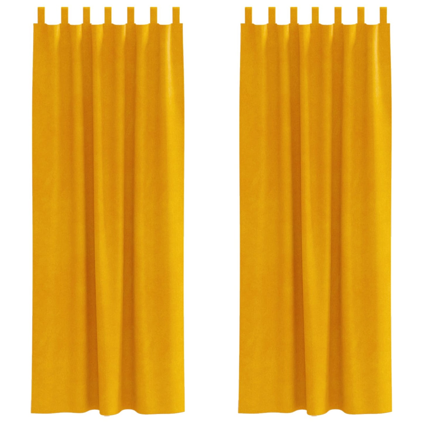 Verdunkelungsvorhänge 2 pcs Senfgelb 140 x 225 cm Samt
