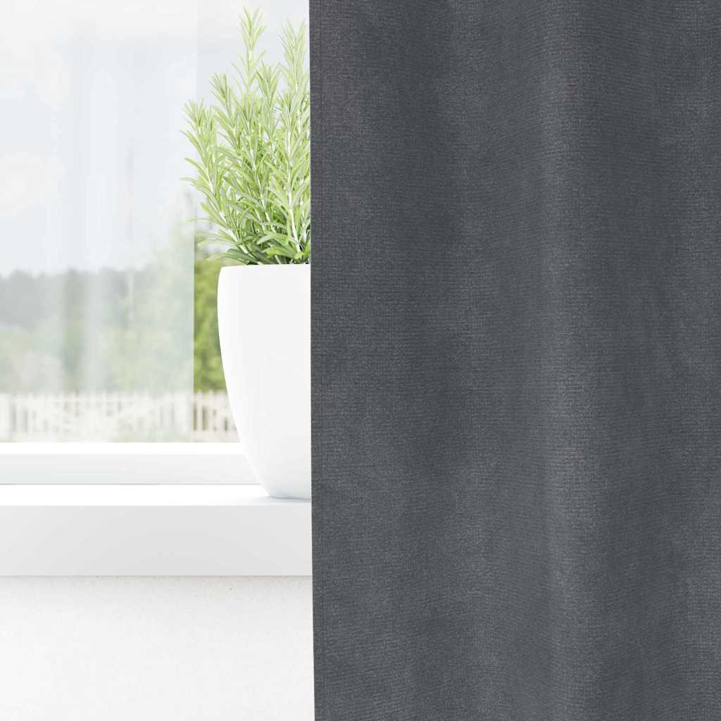 vidaXL Verdunkelungsvorhänge 2 pcs Hellgrau 140 x 140 cm Samt