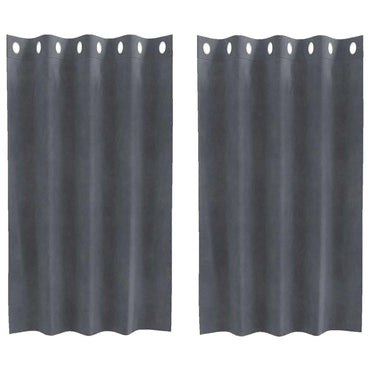 vidaXL Verdunkelungsvorhänge 2 pcs Hellgrau 140 x 140 cm Samt
