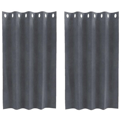 vidaXL Verdunkelungsvorhänge 2 pcs Hellgrau 140 x 140 cm Samt