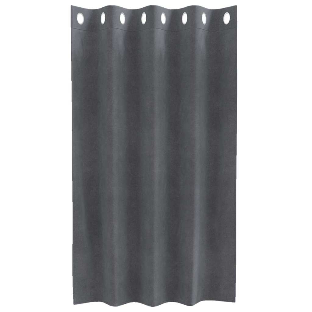 vidaXL Verdunkelungsvorhänge 2 pcs Hellgrau 140 x 140 cm Samt