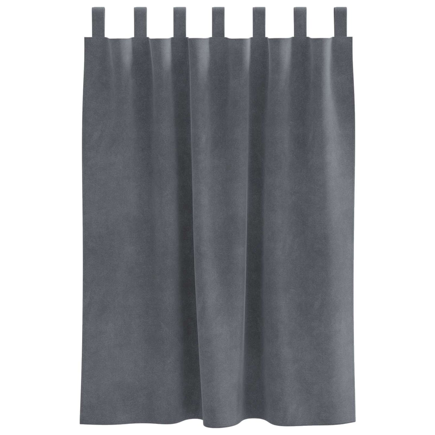 Verdunkelungsvorhänge 2 pcs Hellgrau 140 x 140 cm Samt
