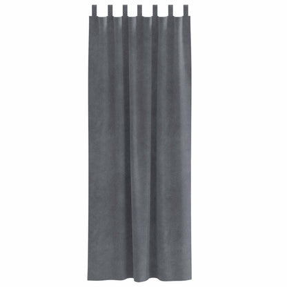 Verdunkelungsvorhänge 2 pcs Hellgrau 140 x 225 cm Samt