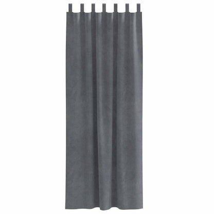 Verdunkelungsvorhänge 2 pcs Hellgrau 140 x 245 cm Samt
