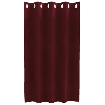 vidaXL Verdunkelungsvorhänge 2 pcs Weinrot 140 x 140 cm Samt